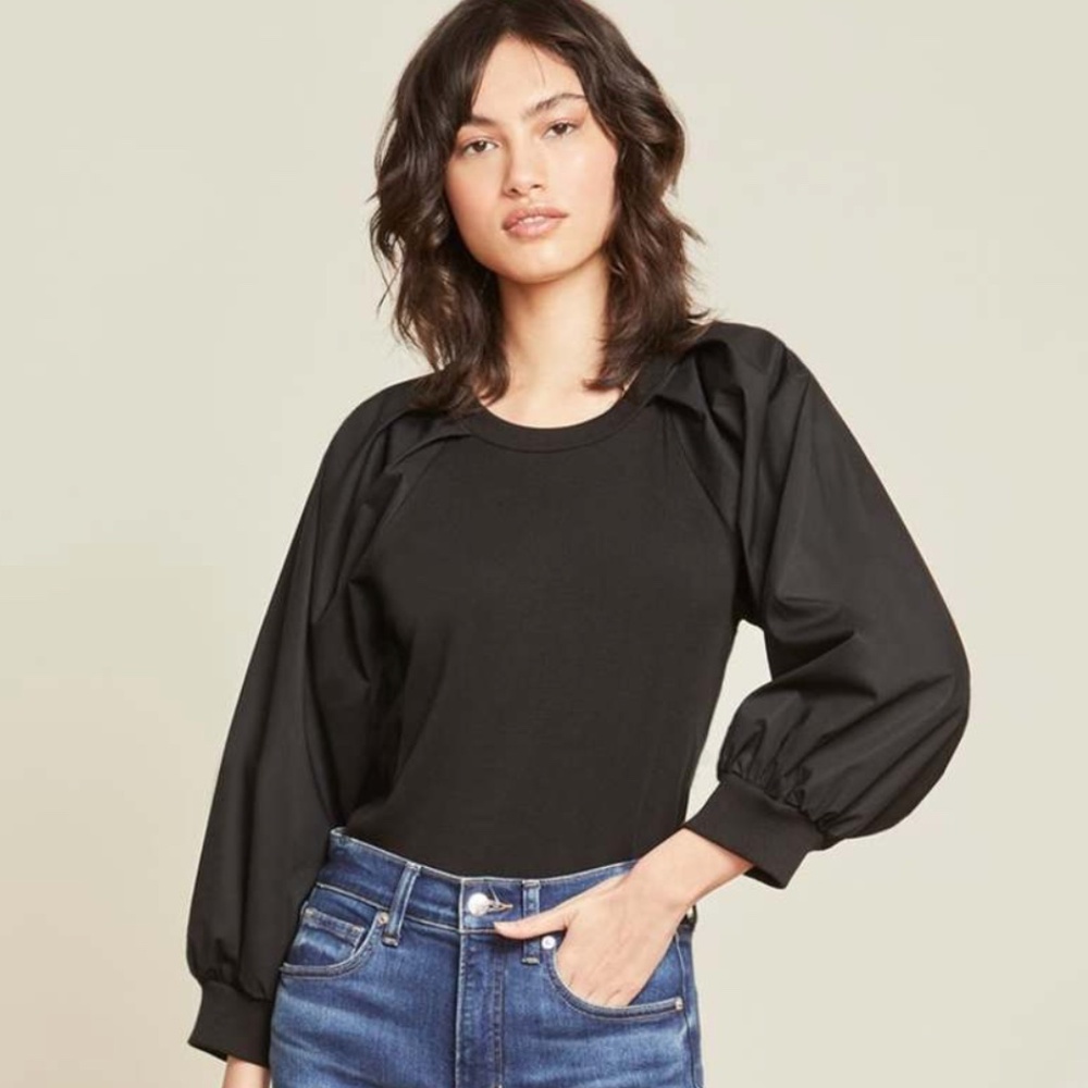 Veronica Beard Gibson Top, Black, Sz S